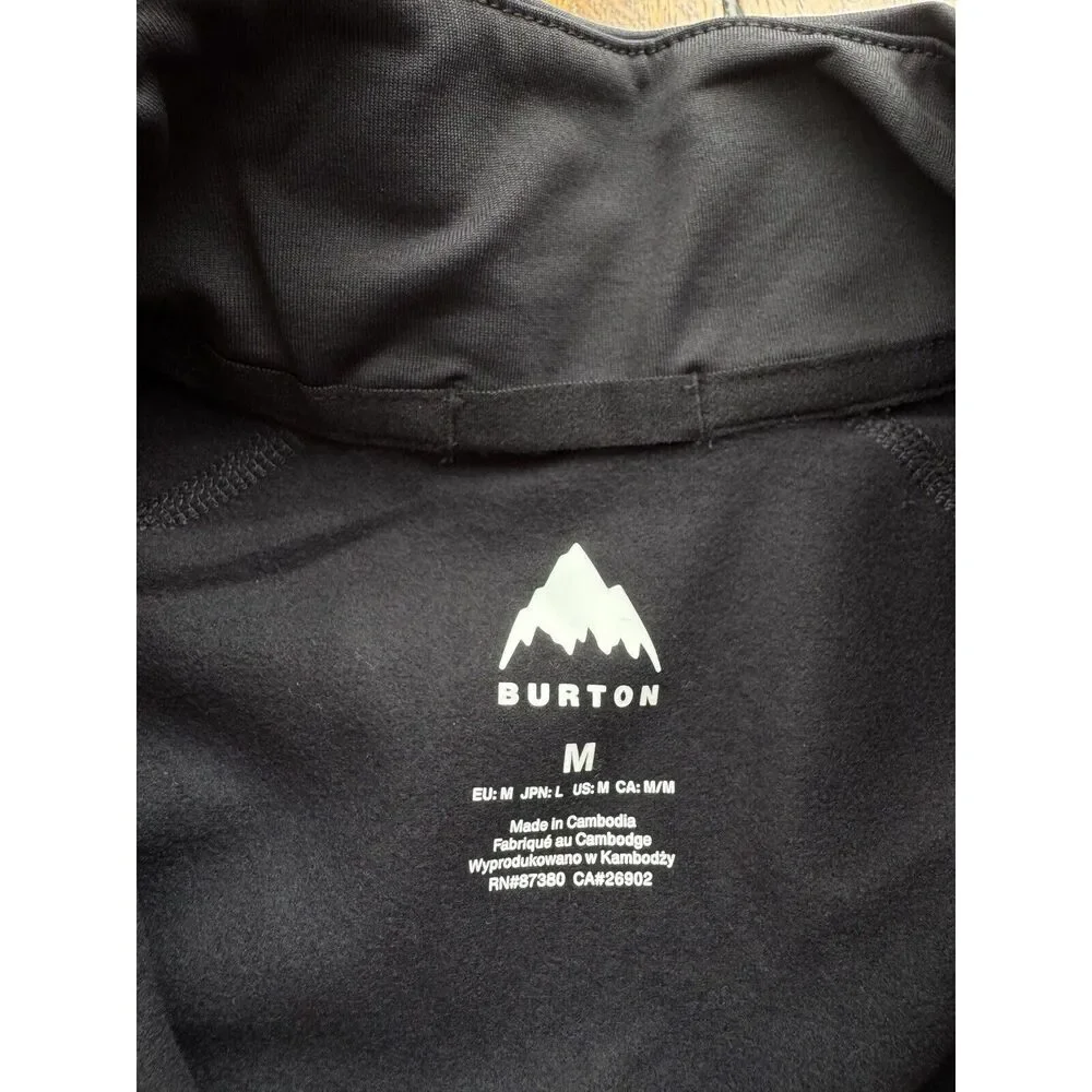 Burton Women's Heavyweight X Base Layer Quarter-Zip Top Black Medium NWT - Picture 2 of 6